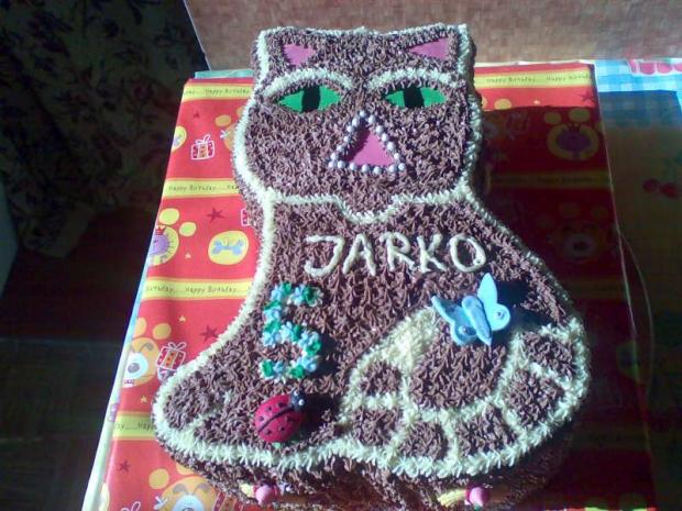 mačka pre synčeka do škôlky, torta, Torty so zvieratkami, zabacka, 1