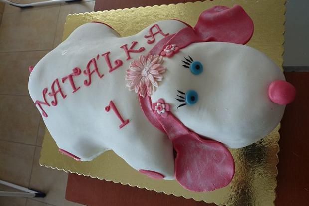 pes ruzovy Natalka, torta, Torty so zvieratkami pes ruzovy Natalka, torta, Torty so zvieratkami, martazdar, 1