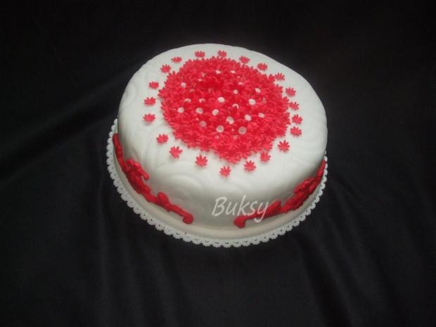 okruhla s margaretkami, torta, buksy, 1
