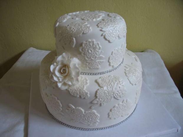 Svadobná čípkovaná, torta, Svadobné torty Svadobná čípkovaná, torta, Svadobné torty, DášaL, 1