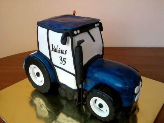 Modry traktor 2, torta, Torty autíčka, vláčiky Modry traktor 2, torta, Torty autíčka, vláčiky, Dobrusik, 1