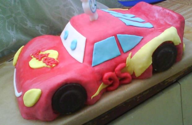 Blesk MC Queen , torta, Torty autíčka, vláčiky, mulinkam, 1