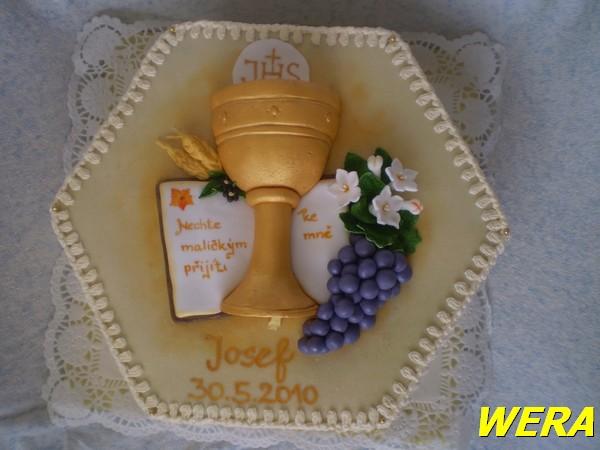 k prvnímu svatému přijímání, torta, Torty na cirkevné sviatky k prvnímu svatému přijímání, torta, Torty na cirkevné sviatky, WERA, 1