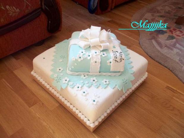 Narodeninovo-svadobna:-), torta, Narodeninové torty Narodeninovo-svadobna:-), torta, Narodeninové torty, MajaArt Cakes, 1