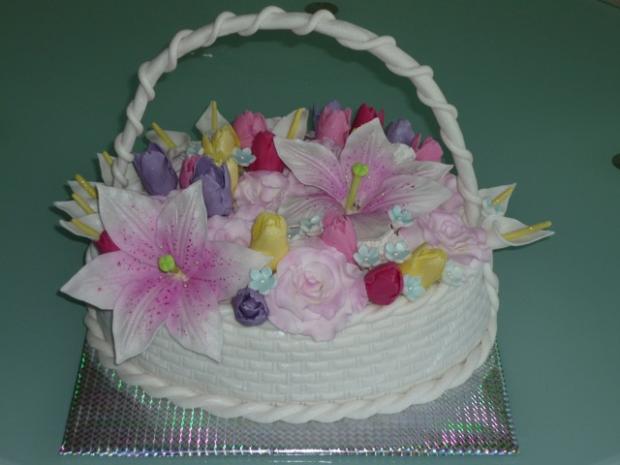 Kosik s kvetmi..., torta, Narodeninové torty Kosik s kvetmi..., torta, Narodeninové torty, kathka, 1