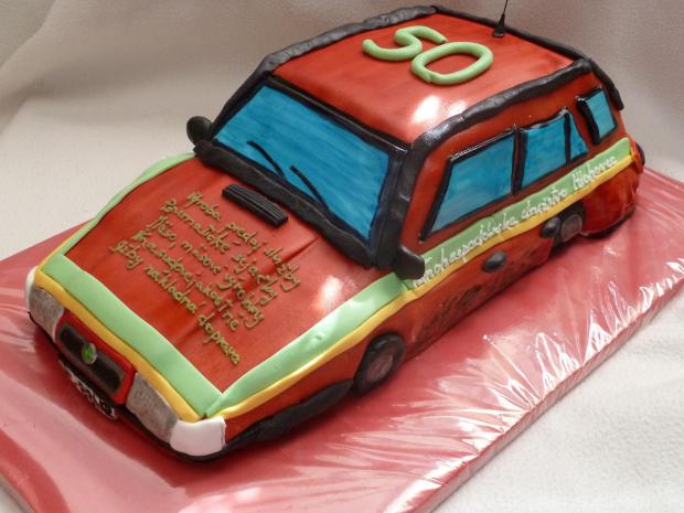 Škoda felicia poľnohospodárskeho družstva, torta, Torty autíčka, vláčiky, Zakulka, 1