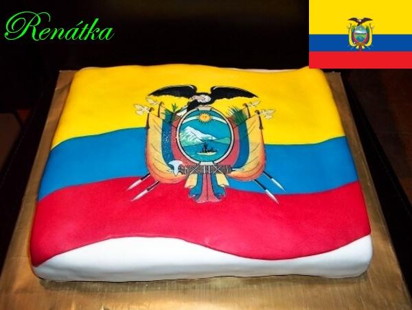 Vlajka Ekvádor, torta, Narodeninové torty, renatka77, 1