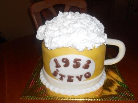 pivový pohár, torta, Narodeninové torty, mackau, 1