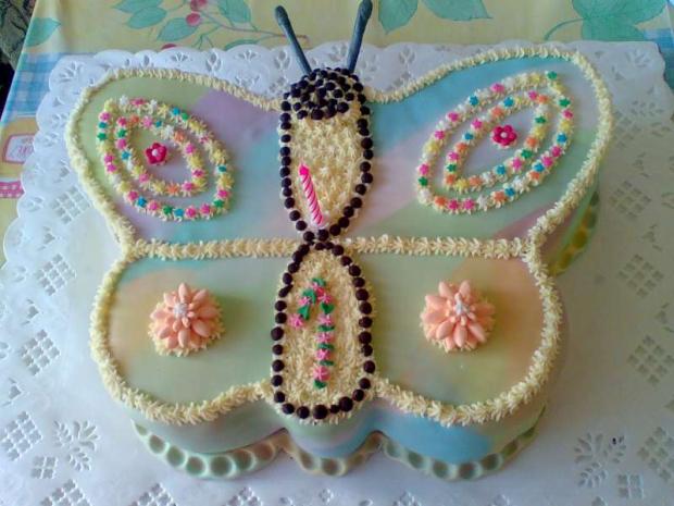 motylik, torta, Ostané torty pre deti, zabacka, 1