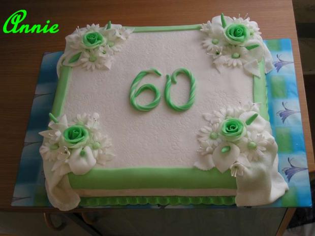 v zelenom k 60-tke, torta, Narodeninové torty, annie.b, 1