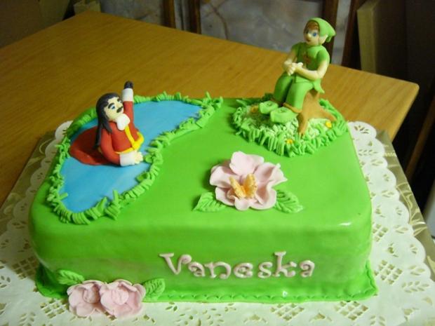 Peter Pan, torta, Rozprávkové torty, malulinke, 1