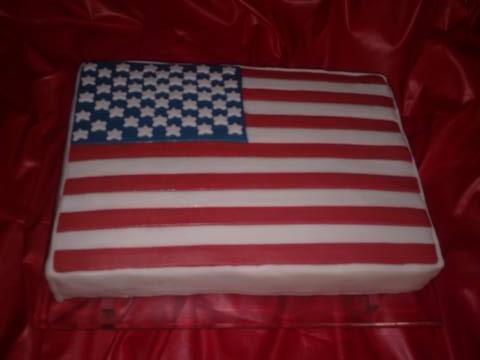 americká vlajka, torta, Narodeninové torty, tatianatn, 1