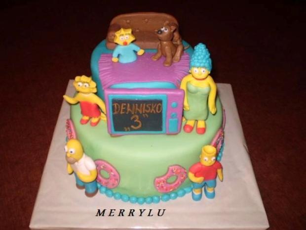 Simpsonovci, torta, Ostané torty pre deti Simpsonovci, torta, Ostané torty pre deti, Merrylu, 1