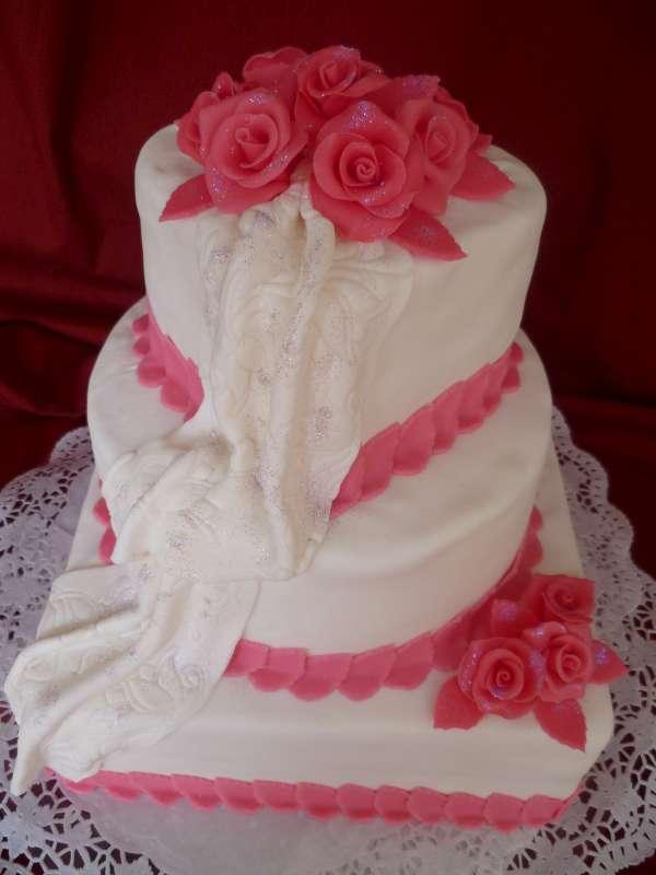 Ružová svadobná, torta, Svadobné torty Ružová svadobná, torta, Svadobné torty, Anca.B, 1
