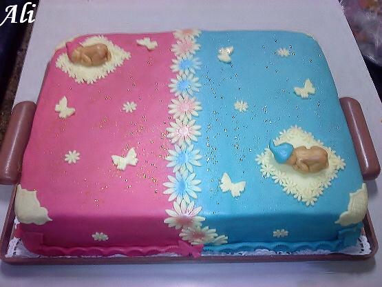 Pre dvojičky , torta, Torty na krstiny Pre dvojičky , torta, Torty na krstiny, Ali 80, 1