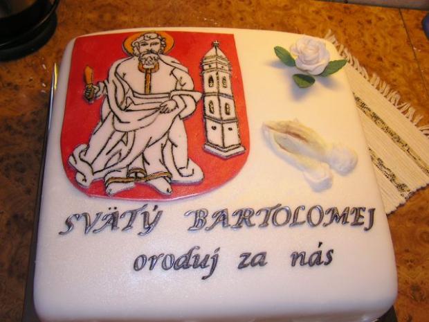 na odpustovú slávnosť u nás-obetný dar / biskupovi/, torta, Torty na cirkevné sviatky na odpustovú slávnosť u nás-obetný dar / biskupovi/, torta, Torty na cirkevné sviatky, Viera Mrvová, 1