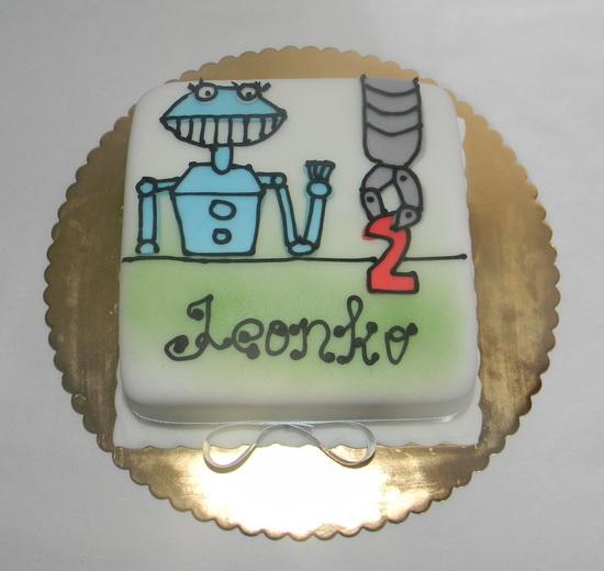 Robot 2D, torta, Rozprávkové torty, zabinka, 1