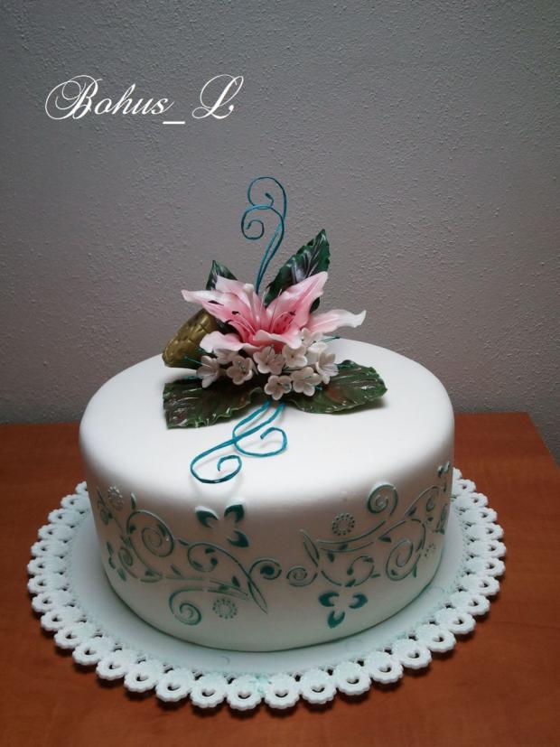 kvetinová, torta, Svadobné torty kvetinová, torta, Svadobné torty, Bohus_L, 1