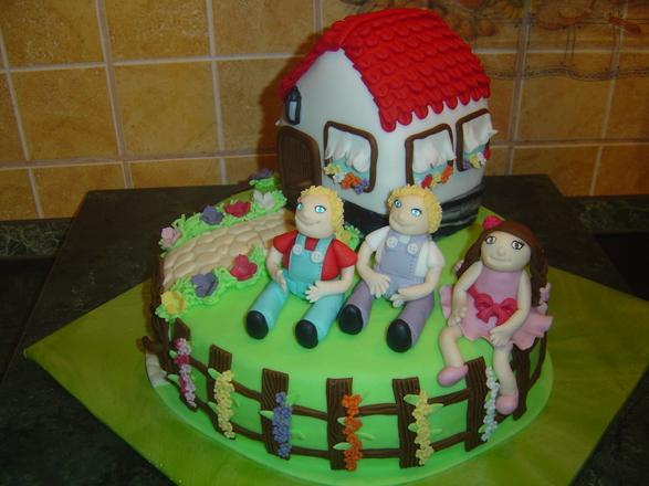 Domček zboku, torta, Narodeninové torty Domček zboku, torta, Narodeninové torty, Denisa_KB, 1