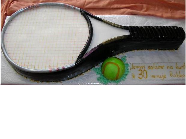Tenisová raketa na želanie, torta, Narodeninové torty Tenisová raketa na želanie, torta, Narodeninové torty, Evina, 1