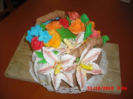 kvetinovy kosik, torta, Narodeninové torty, dagaz, 1