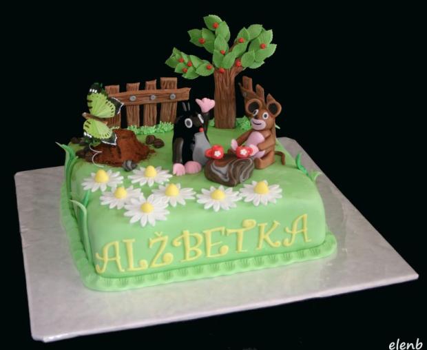 Krtko a myška, torta, Rozprávkové torty Krtko a myška, torta, Rozprávkové torty, Elen Bielikova, 1