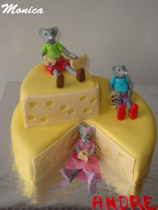 Myši na syre pre Andrejka, torta, Torty so zvieratkami Myši na syre pre Andrejka, torta, Torty so zvieratkami, Monica, 1