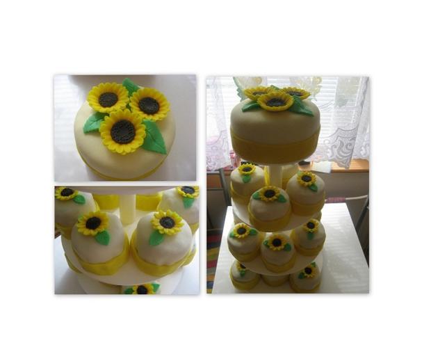svadobne mini tortičky + torta , torta, Svadobné torty, katuska8057, 1