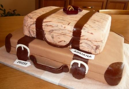 kufre, torta, Svadobné torty kufre, torta, Svadobné torty, ivy, 1