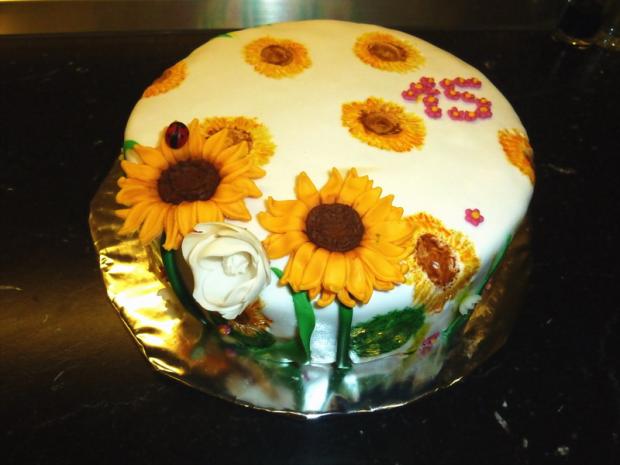 slnečnicová, torta, Narodeninové torty, cvilinge, 1
