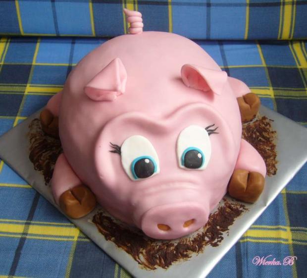 Prasa v blate..., torta, Torty so zvieratkami Prasa v blate..., torta, Torty so zvieratkami, werona, 1
