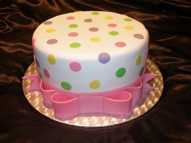 Bodkovaná pre dievčatko, torta, Narodeninové torty Bodkovaná pre dievčatko, torta, Narodeninové torty, KatkaRF, 1