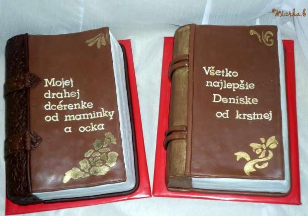 Dve knihy..., torta, Narodeninové torty, werona, 1