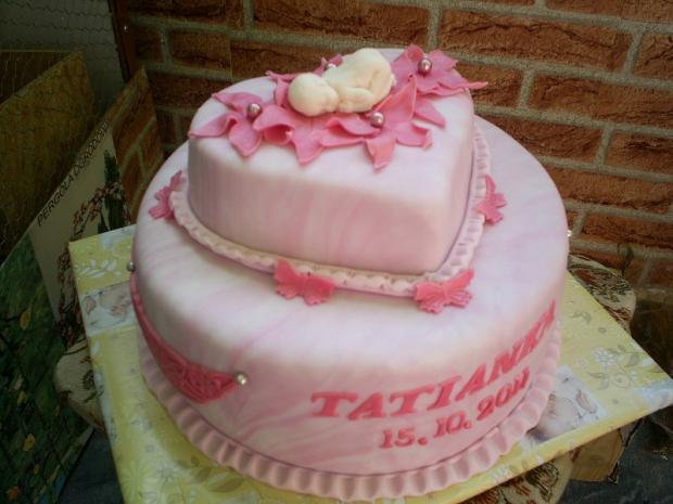 Poschodova s miminkom, torta, Torty na krstiny, olinockaaa, 1