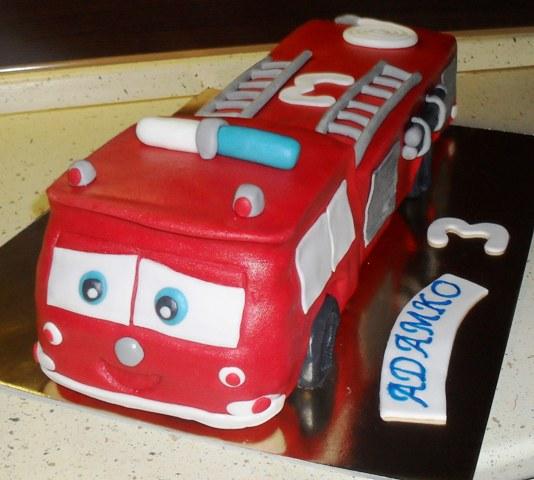 Požiarnicke autíčko , torta, Torty autíčka, vláčiky Požiarnicke autíčko , torta, Torty autíčka, vláčiky, EykaM, 1