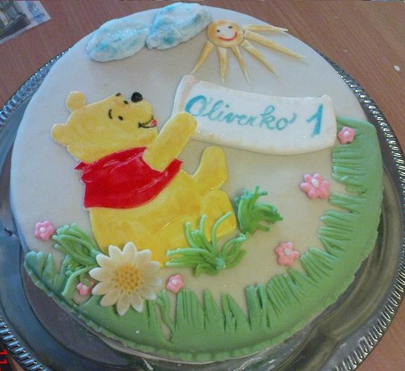 Macko Pu kreslený, torta, Rozprávkové torty Macko Pu kreslený, torta, Rozprávkové torty, OLINKA_liska_ryska, 1