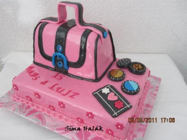 Kabelka a šminky, torta, Narodeninové torty Kabelka a šminky, torta, Narodeninové torty, Torty Snov, 1