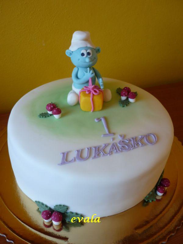 ...šmolko pre Lukáška....:-), torta, Rozprávkové torty ...šmolko pre Lukáška....:-), torta, Rozprávkové torty, evala, 1