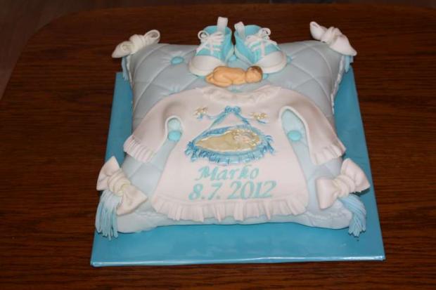 Krstinový vankúšik, torta, Torty na krstiny Krstinový vankúšik, torta, Torty na krstiny, stanula, 1