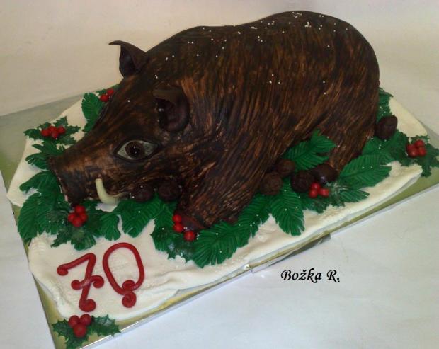 diviak pre poľovníka, torta diviak pre poľovníka, torta, Božka R., 1