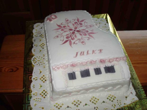 klavír pre Julku, torta, Narodeninové torty, vanilka 227, 1
