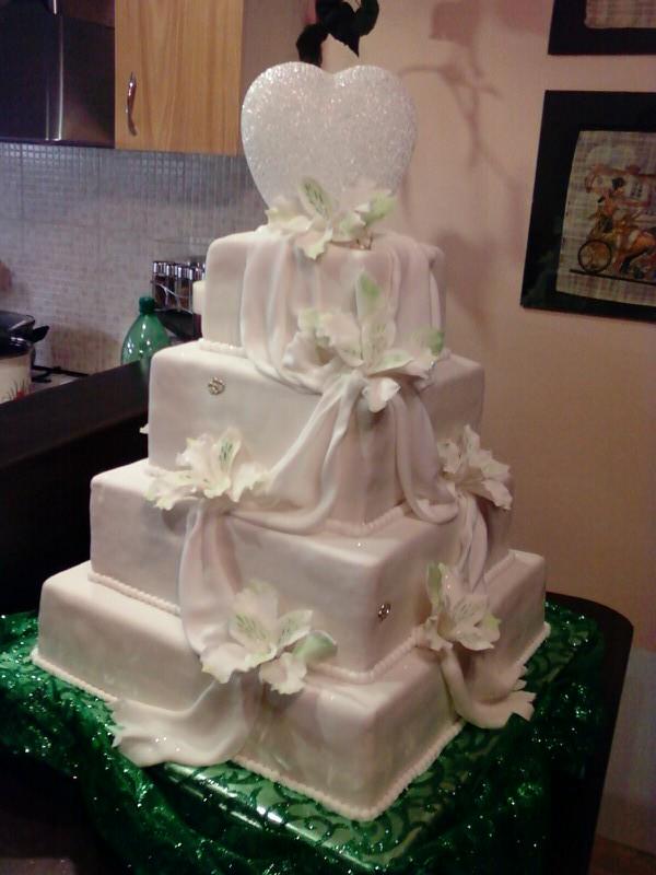 Svadobná do zelena, torta, Svadobné torty, Helenčok, 1