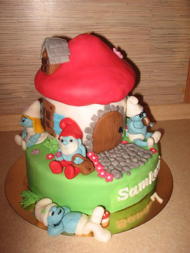 šmolkovia, torta, Rozprávkové torty šmolkovia, torta, Rozprávkové torty, Torty-sladké mámenie, 1