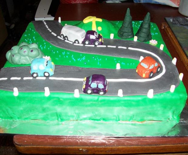 cesta, torta, Torty autíčka, vláčiky, JANAAB, 1
