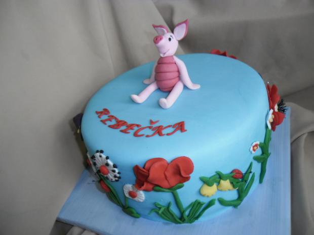 Prasiatko a kvetinky, torta, Rozprávkové torty Prasiatko a kvetinky, torta, Rozprávkové torty, Alenik, 1