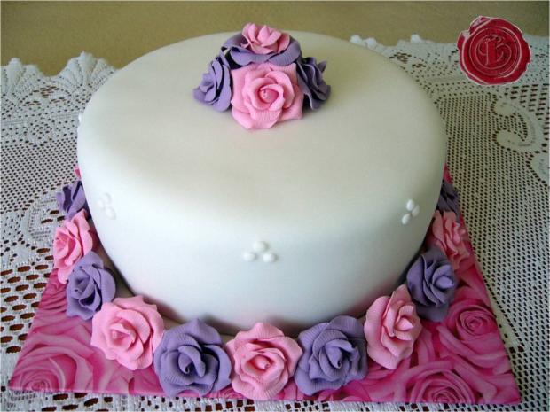 Biela s ružami, torta Biela s ružami, torta, lenkafab, 1