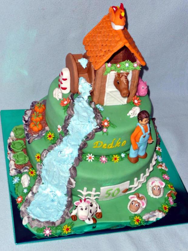 farma pre dedka, torta, Narodeninové torty farma pre dedka, torta, Narodeninové torty, ajka7, 1