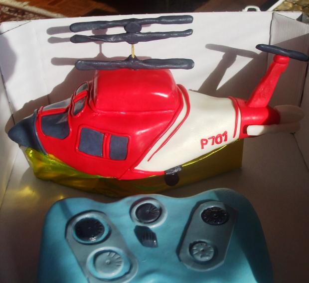 helikoptéra s gyroskopom a ovládač, torta, Narodeninové torty, amka, 1