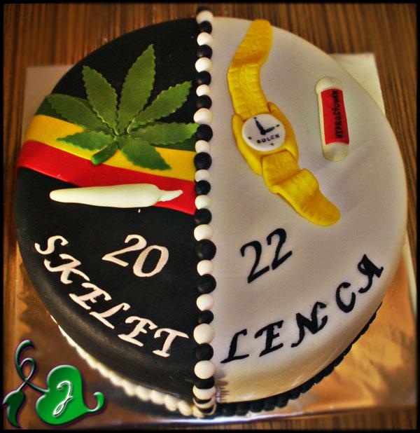 Dvojitá oslava "joint" a hodinky Rolex s Vyprošťovákom :), torta Dvojitá oslava "joint" a hodinky Rolex s Vyprošťovákom :), torta, Skvelé torty, 1