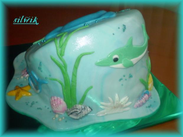 Delfín - krivá torta - zo zadu, torta, Torty so zvieratkami Delfín - krivá torta - zo zadu, torta, Torty so zvieratkami, silwik, 1